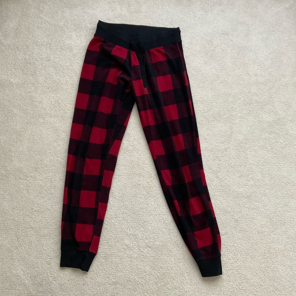 Aeropostale Red and Black Plaid Lounge Pants